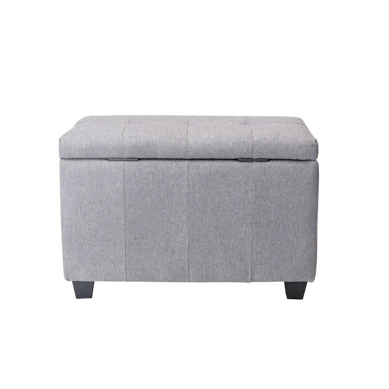 Banc de rangement capitonné avec couvercle à rabat