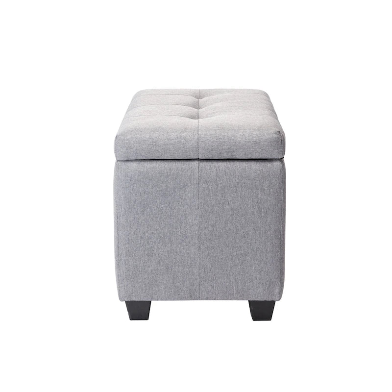 Banc de rangement capitonné avec couvercle à rabat