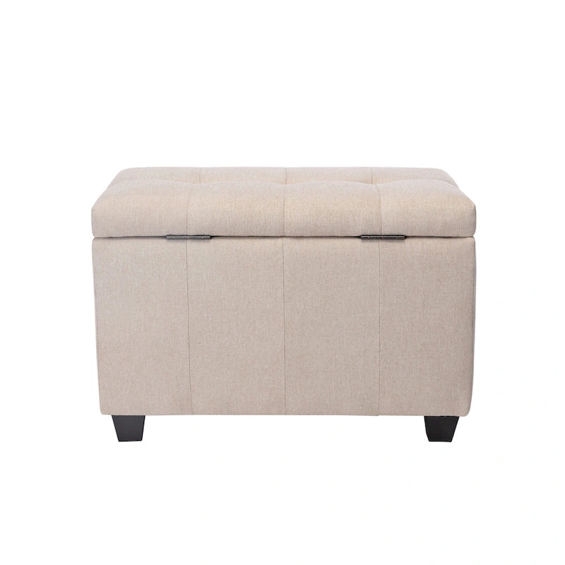 Banc de rangement capitonné avec couvercle à rabat