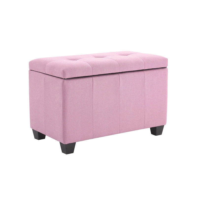 Banc de rangement capitonné avec couvercle à rabat