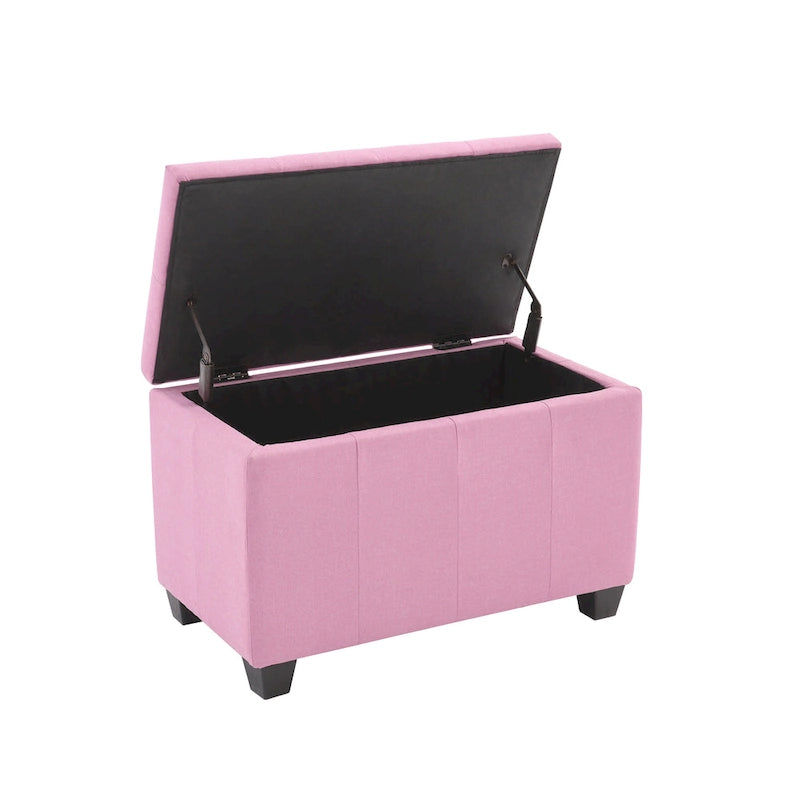Banc de rangement capitonné avec couvercle à rabat