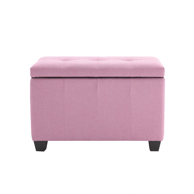 Banc de rangement capitonné avec couvercle à rabat