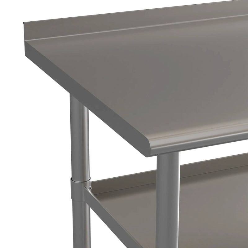 Table de travail de cuisine en acier inoxydable