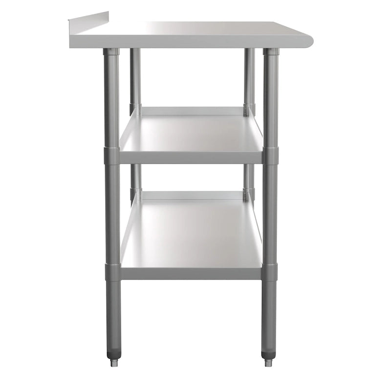 Table de travail de cuisine en acier inoxydable