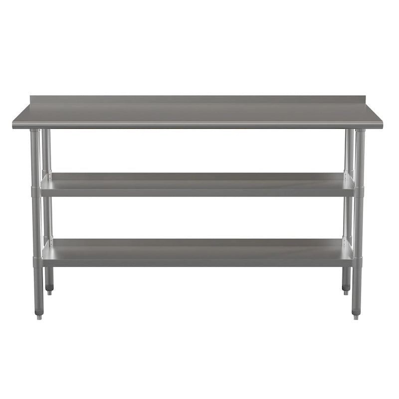 Table de travail de cuisine en acier inoxydable