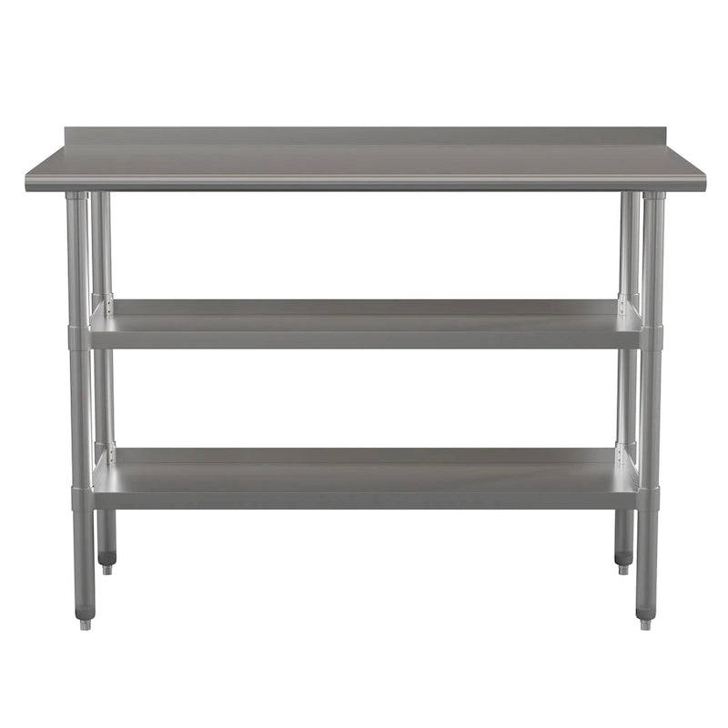 Table de travail de cuisine en acier inoxydable