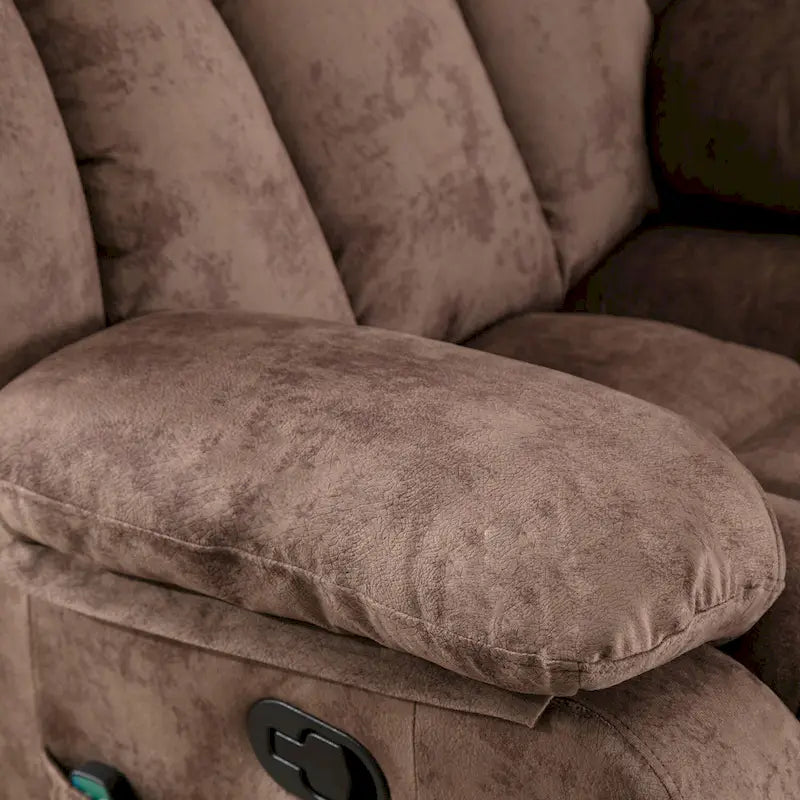 Fauteuil inclinable et pivotant à 360° avec massage manuel, chaleur et vibrations