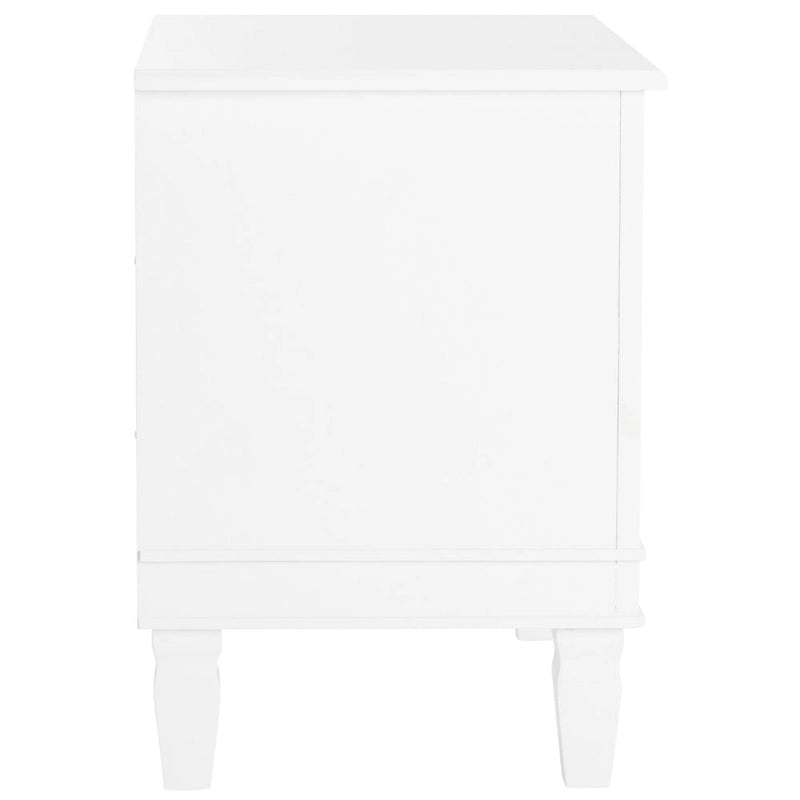 Table de chevet blanche à 3 tiroirs