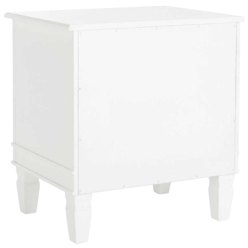 Table de chevet blanche à 3 tiroirs
