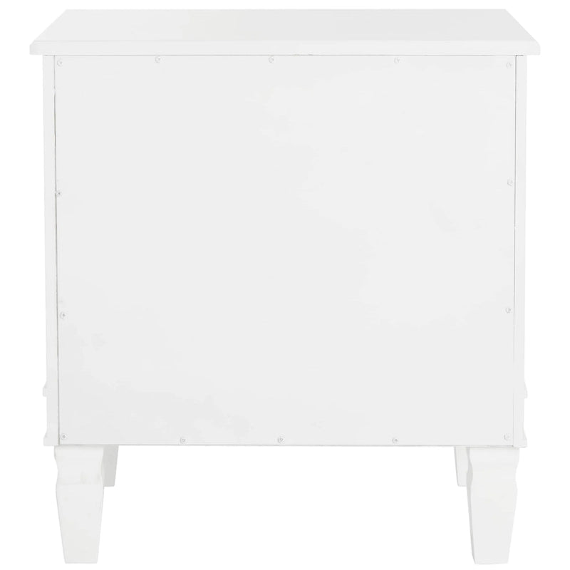 Table de chevet blanche à 3 tiroirs