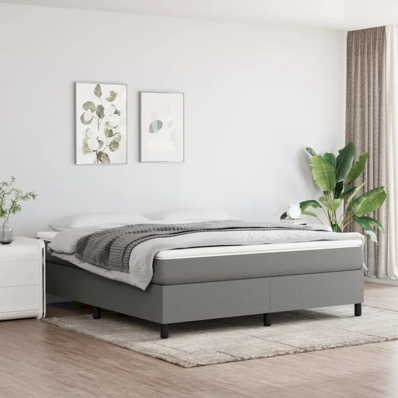 Cadre de lit Sommier Lit plateforme Sommier de matelas Chambre Tissu