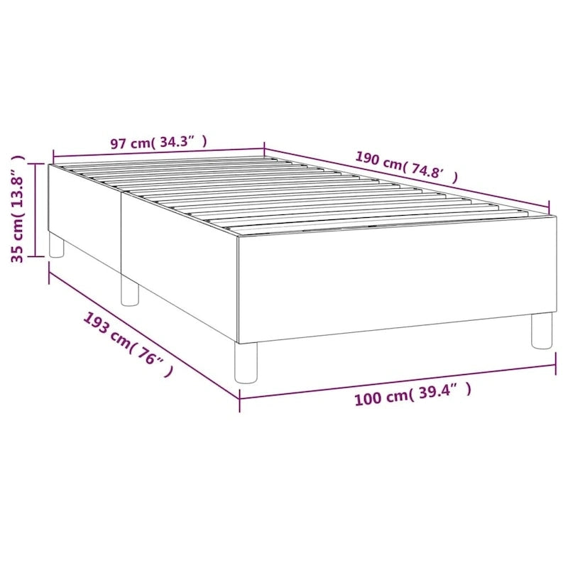 Cadre de lit Sommier Lit plateforme Sommier de matelas Chambre Tissu