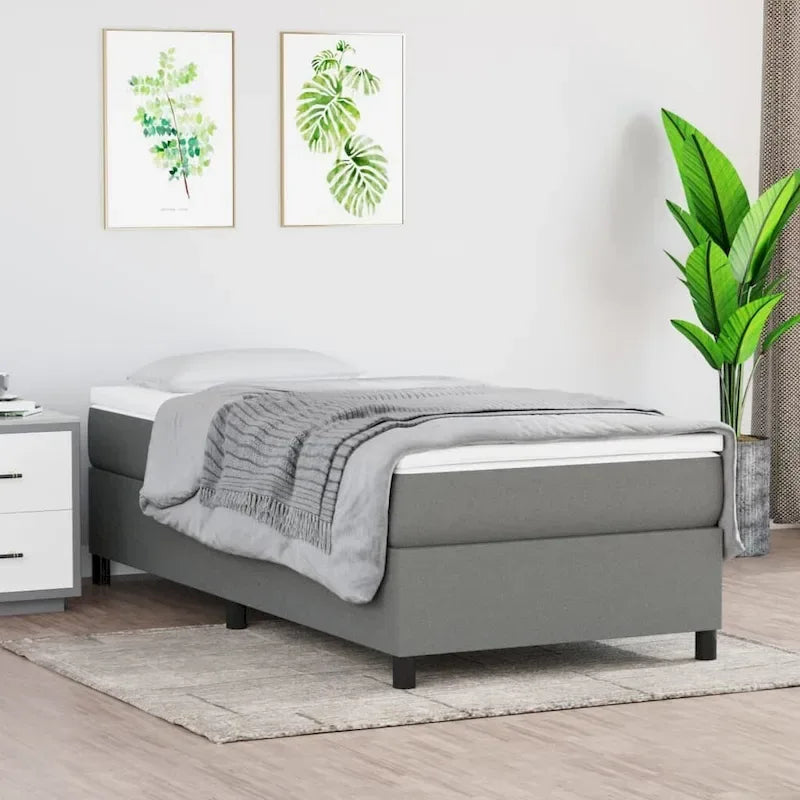 Cadre de lit Sommier Lit plateforme Sommier de matelas Chambre Tissu
