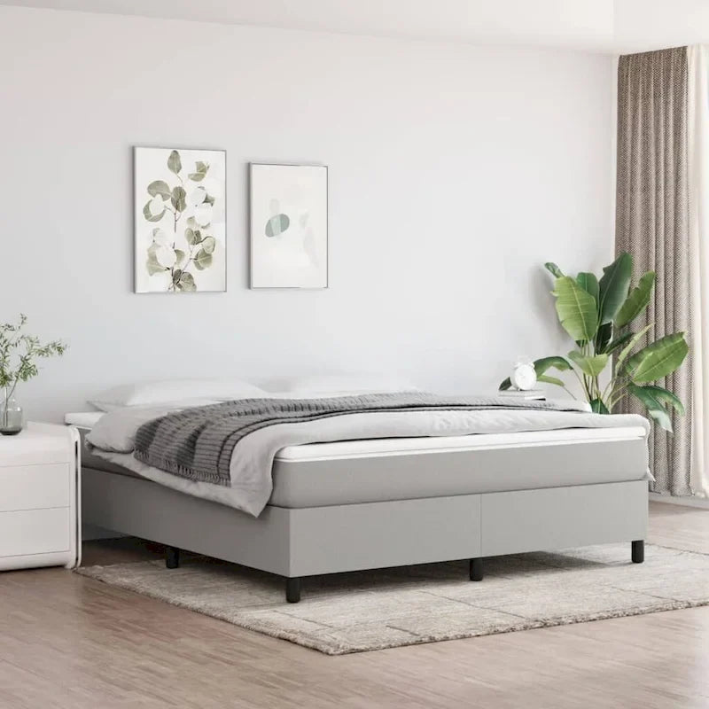 Cadre de lit Sommier Lit plateforme Sommier de matelas Chambre Tissu