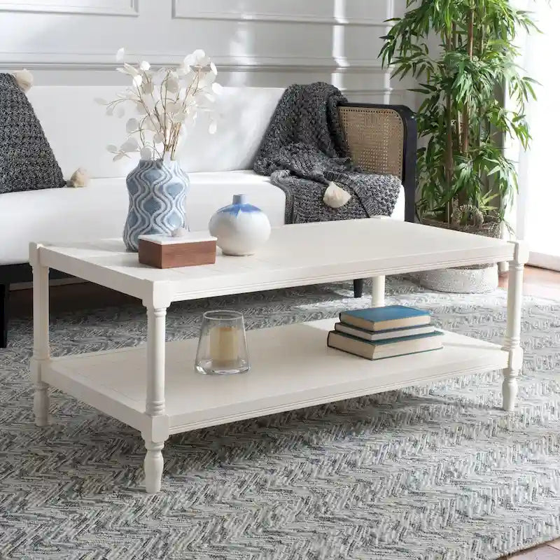Table basse blanche - 47,2 x 23,6 x 18,9 - 47Lx24Px19H