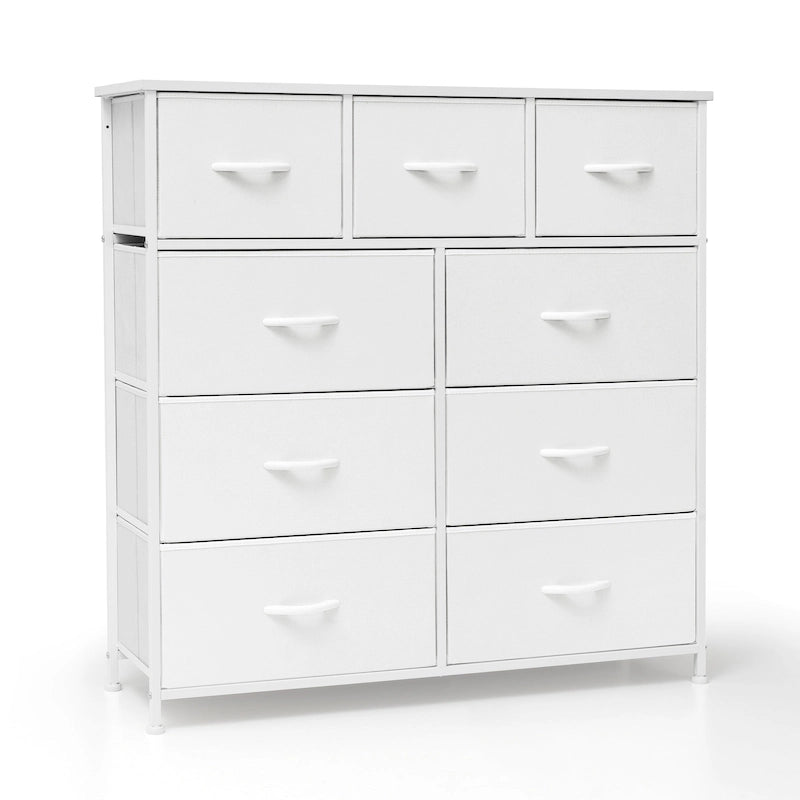 Commode de rangement en tissu à 9 tiroirs extra large