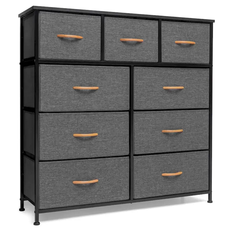 Commode de rangement en tissu à 9 tiroirs extra large