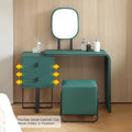 Ensemble de coiffeuse en similicuir avec tabouret Petite coiffeuse avec miroir