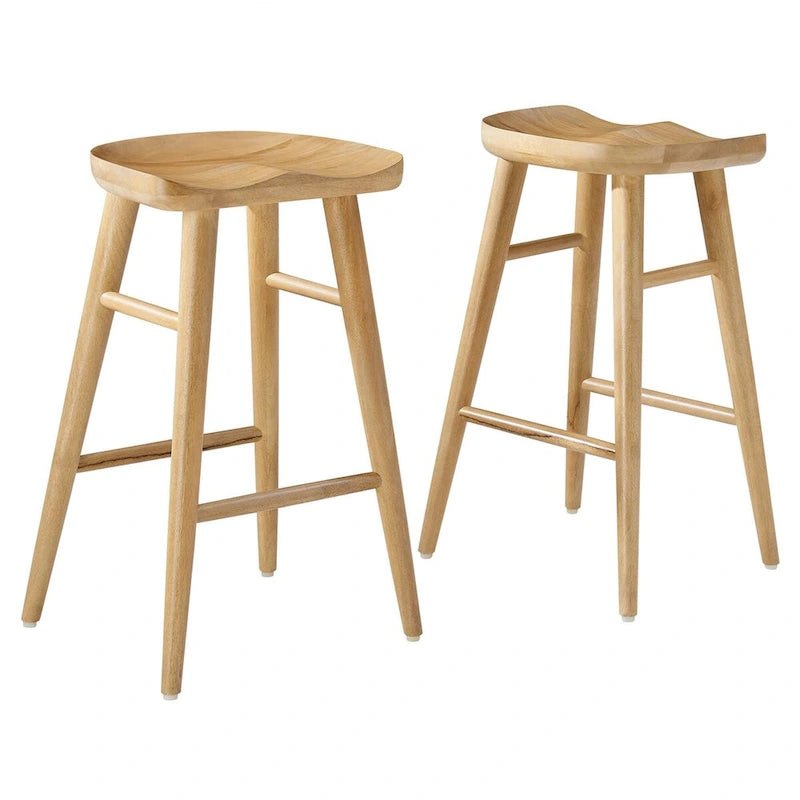 Tabourets de comptoir en bois sans dossier
