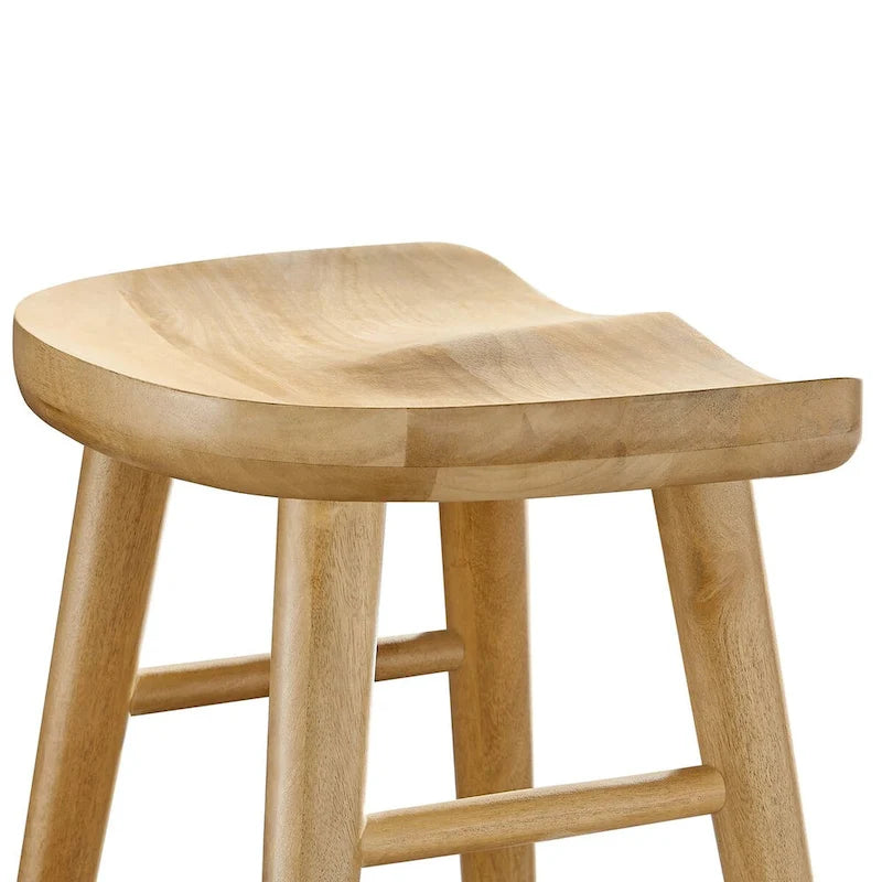 Tabourets de comptoir en bois sans dossier