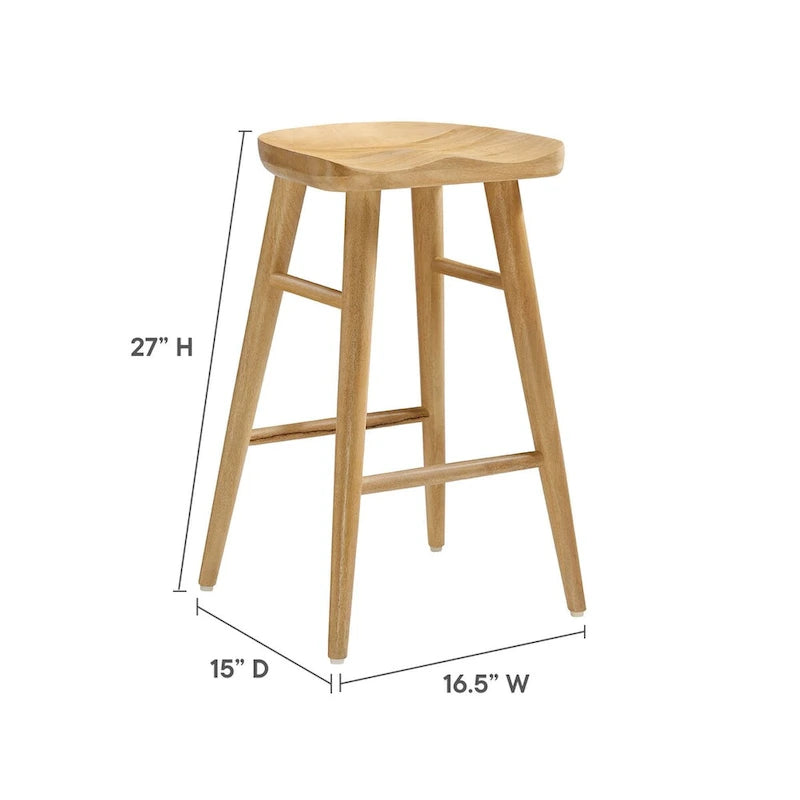 Tabourets de comptoir en bois sans dossier