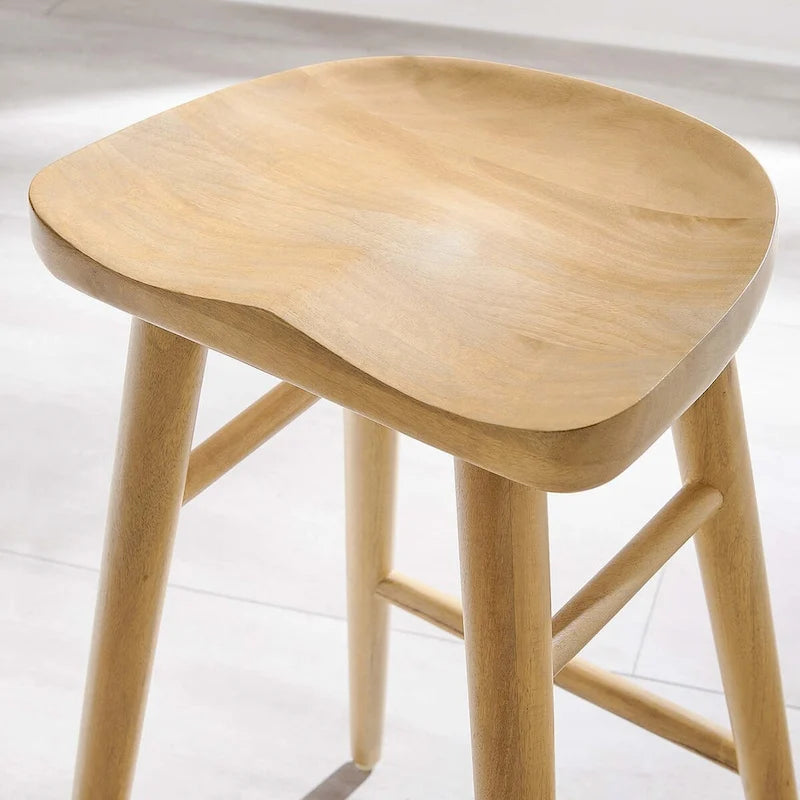 Tabourets de comptoir en bois sans dossier