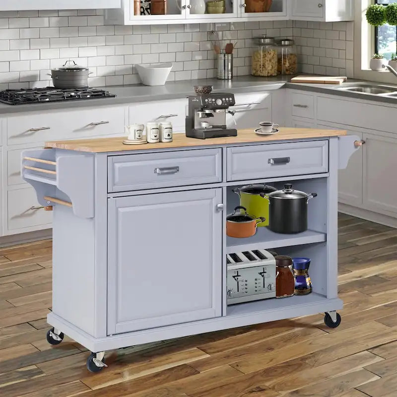 Desserte îlot de cuisine avec rangement pour salle à manger