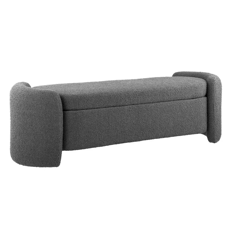 Banc rembourré en bouclette