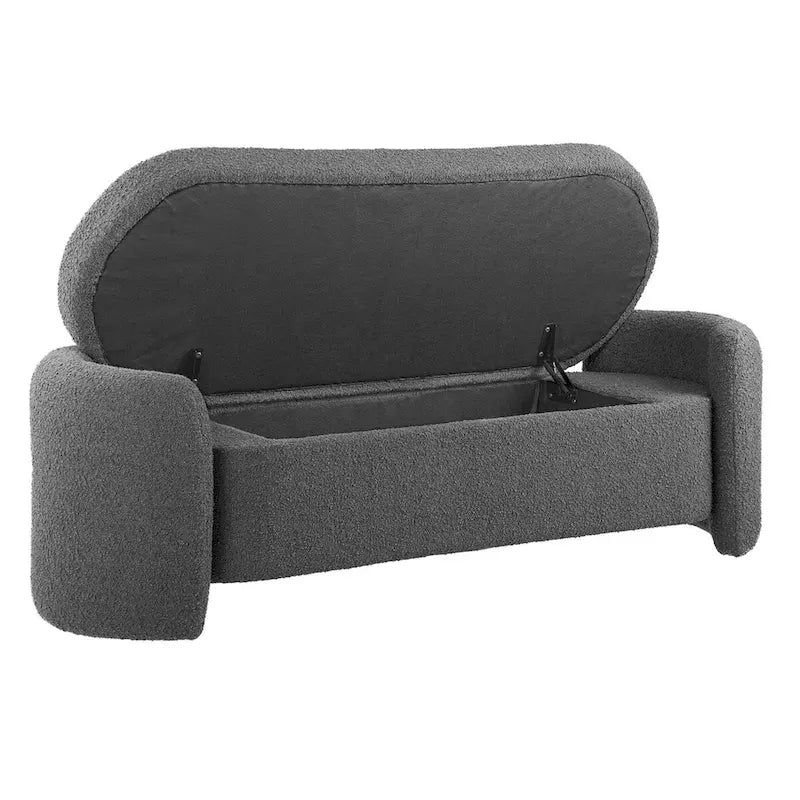 Banc rembourré en bouclette