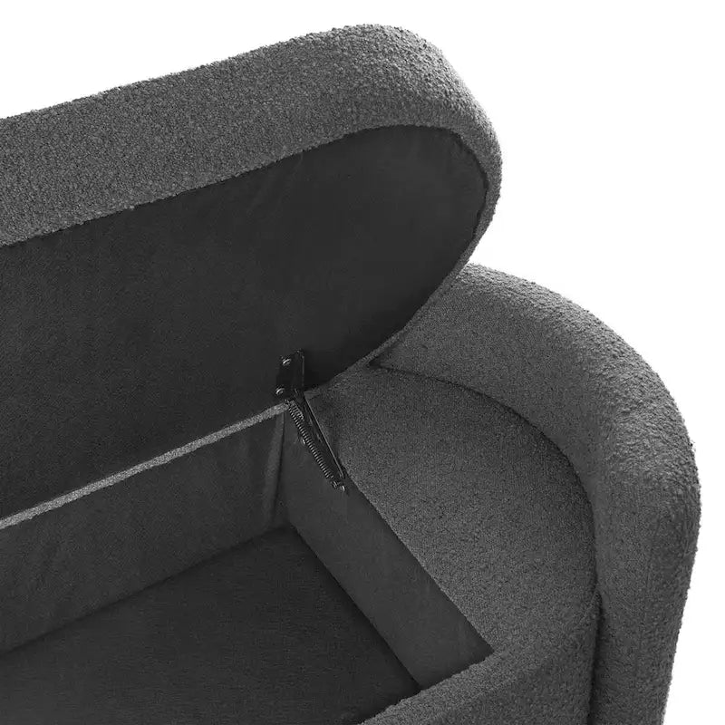 Banc rembourré en bouclette