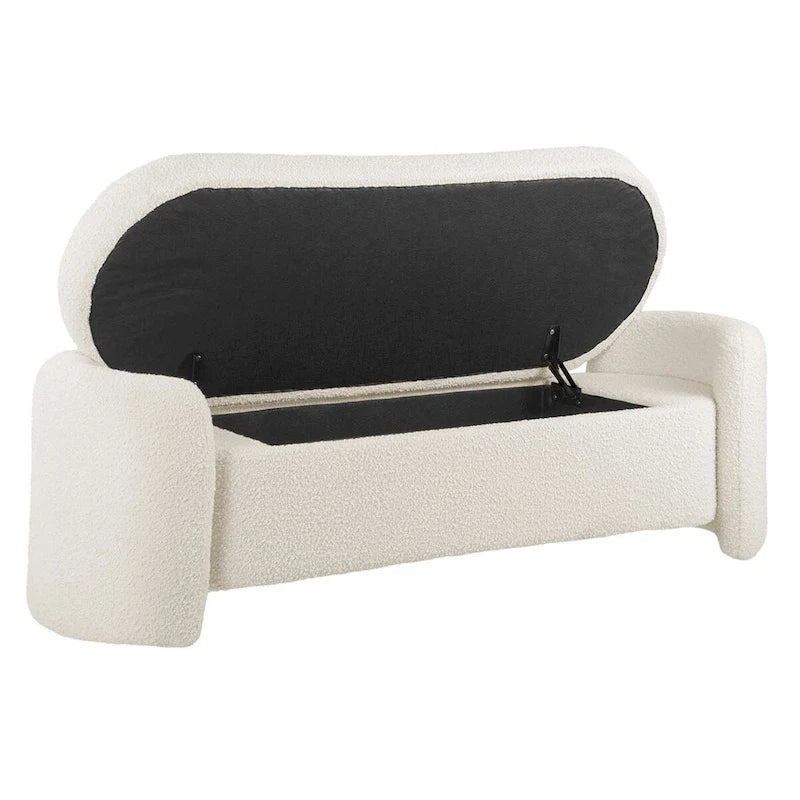 Banc rembourré en bouclette