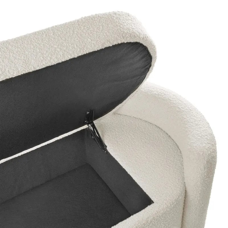 Banc rembourré en bouclette