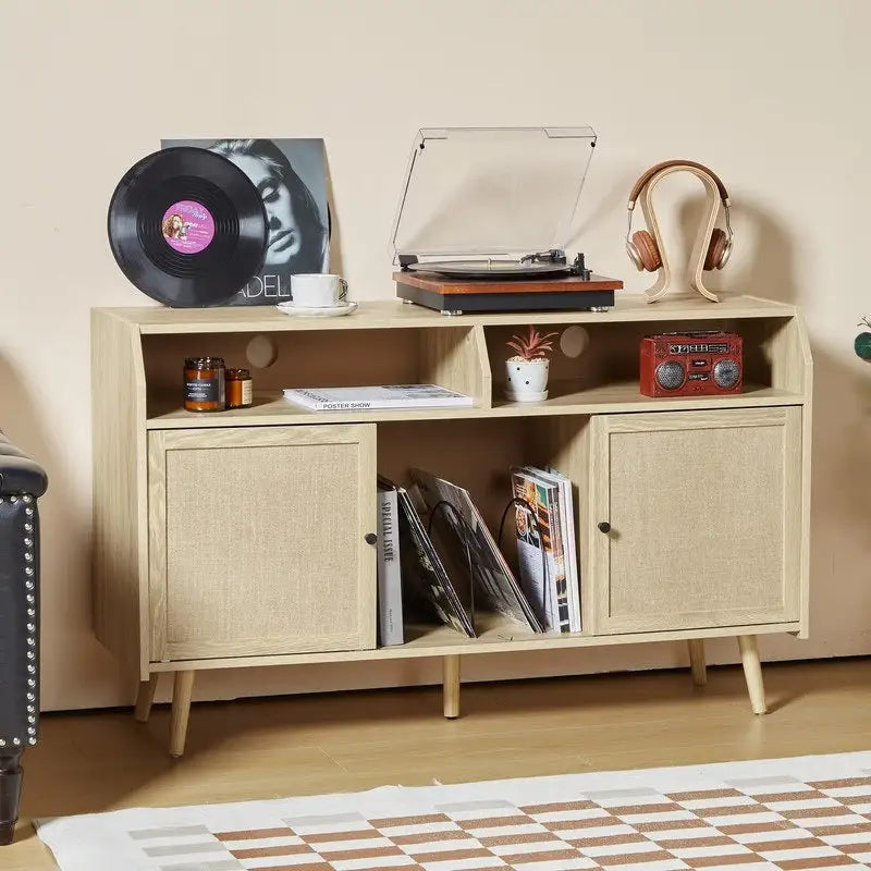 Grand Meuble pour Platine Vinyle - 48,42P x 15,74L x 29,52H
