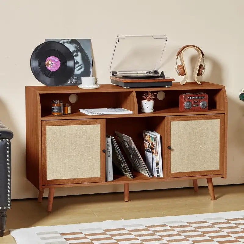 Grand Meuble pour Platine Vinyle - 48,42P x 15,74L x 29,52H