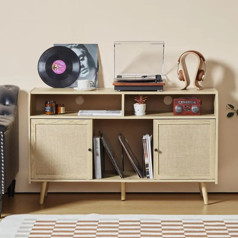 Grand Meuble pour Platine Vinyle - 48,42P x 15,74L x 29,52H