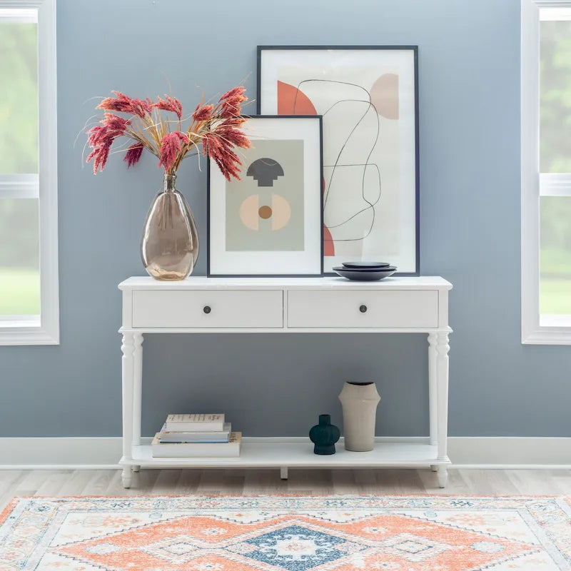 Console en bois blanc