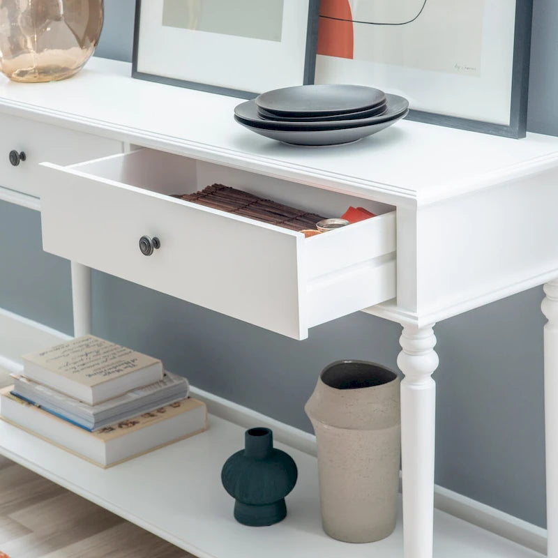Console en bois blanc