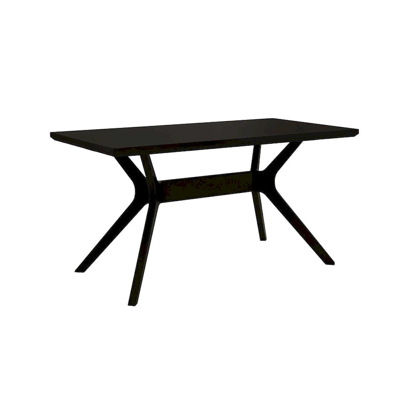Table à manger rectangulaire à piètement croisé