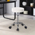 Tabouret roulant de salon/spa en similicuir sans dossier