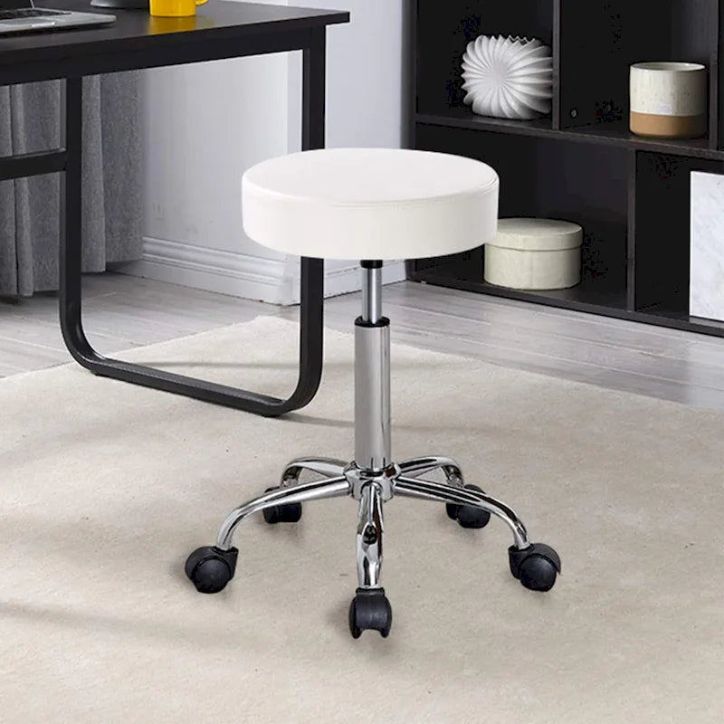 Tabouret roulant de salon/spa en similicuir sans dossier