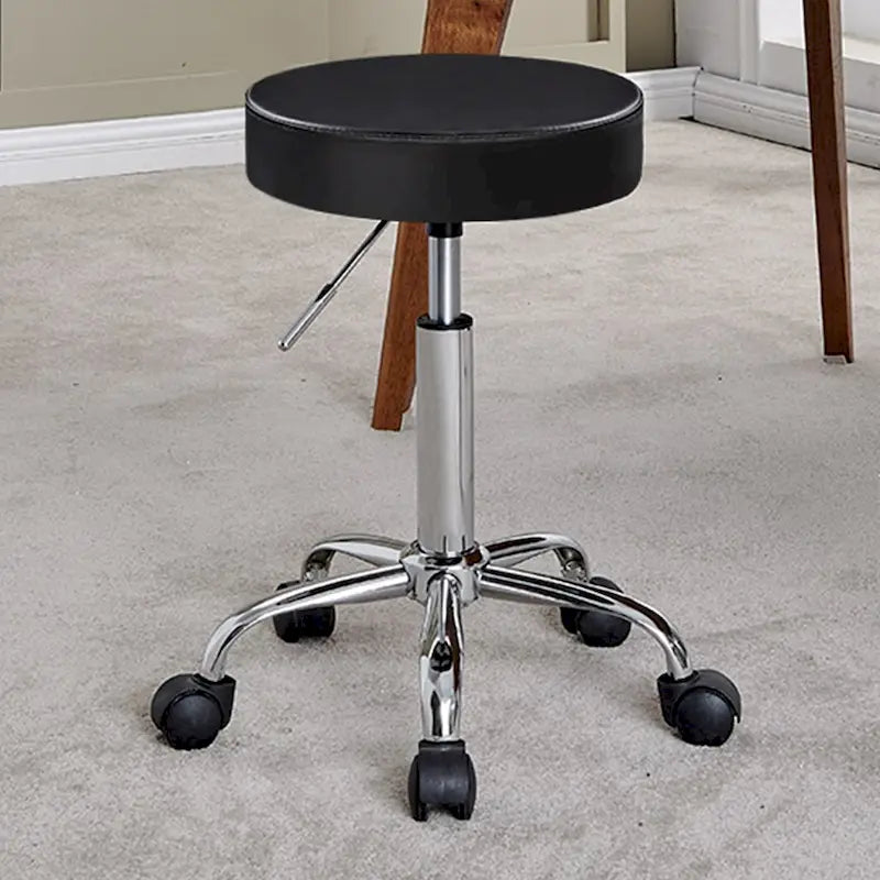 Tabouret roulant de salon/spa en similicuir sans dossier