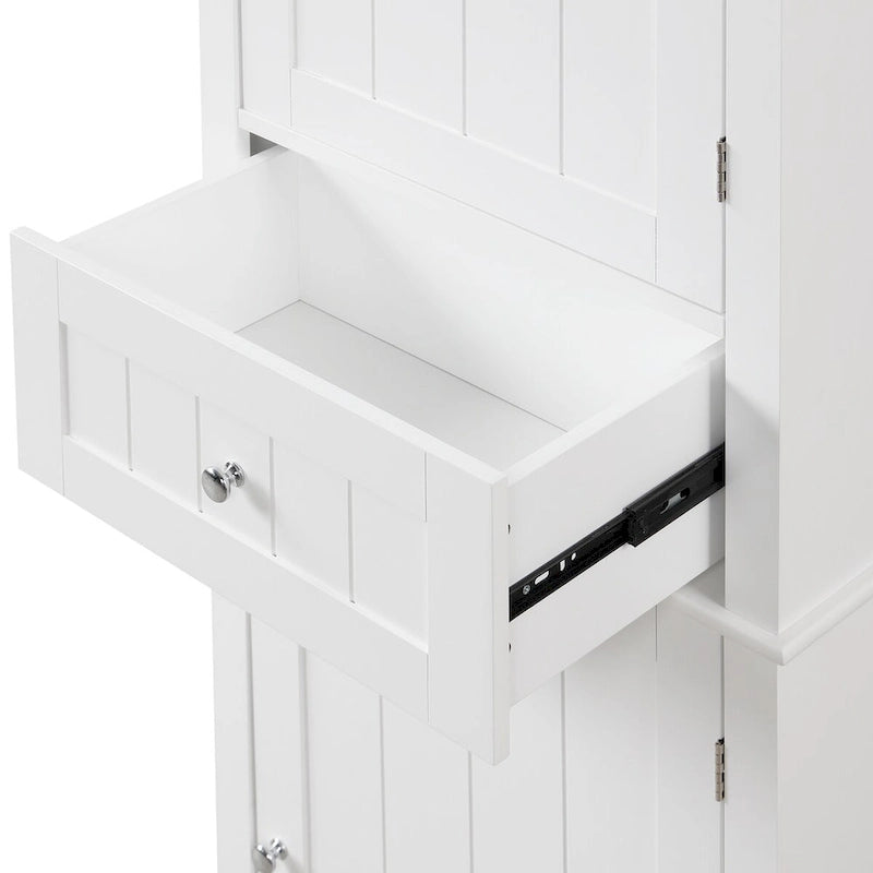 Meuble de Rangement Haut de Salle de Bain avec Tiroir et Étagère Réglable