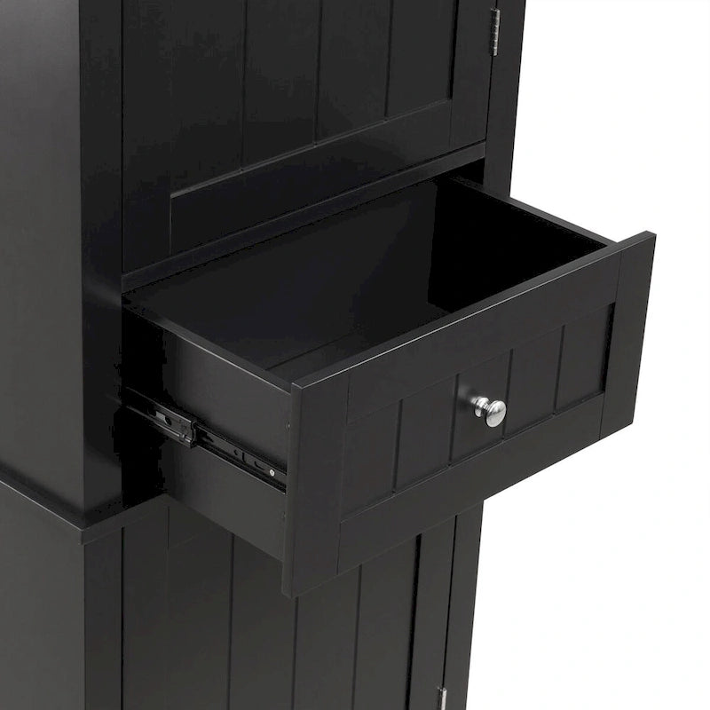Meuble de Rangement Haut de Salle de Bain avec Tiroir et Étagère Réglable