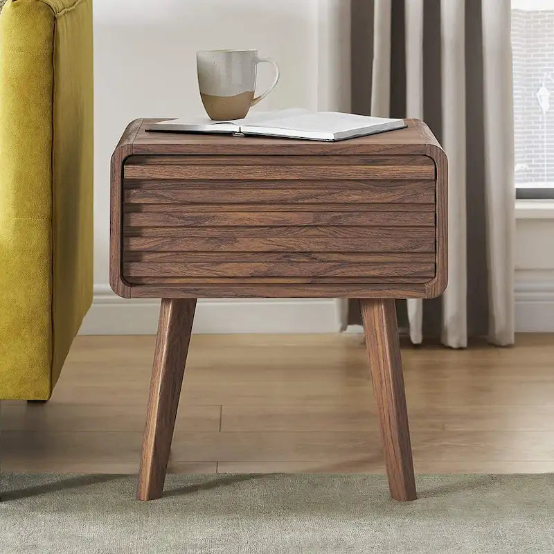 Table de chevet, Guéridon, Table d'appoint, Table de chevet Mid-Century Modern, Tables de nuit, Petite table de chevet avec tiroirs