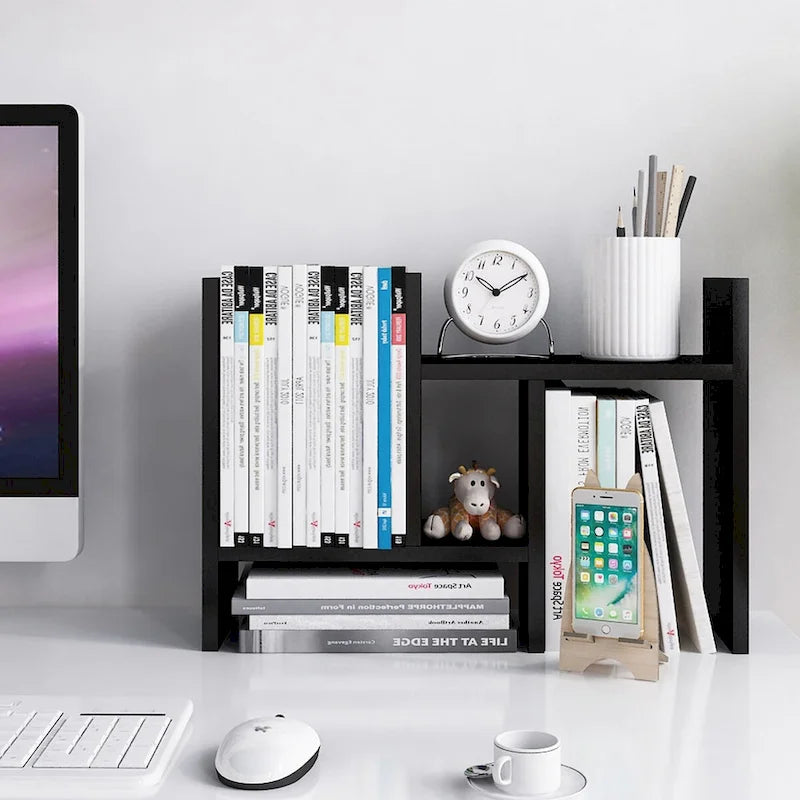 Étagère de Rangement de Bureau en Bois avec Rangement