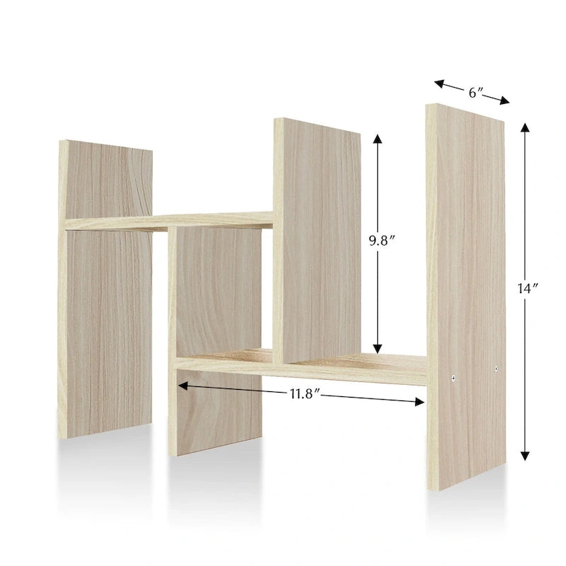 Étagère de Rangement de Bureau en Bois avec Rangement