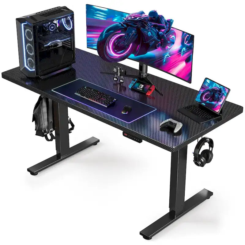 Bureau d'ordinateur 48 x 24 pouces, électrique, réglable en hauteur