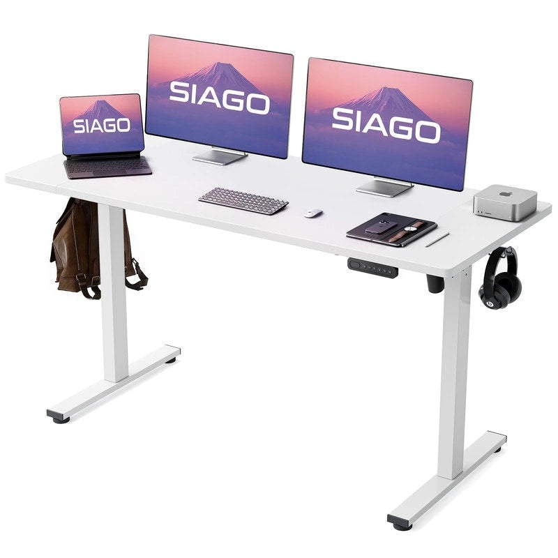 Bureau d'ordinateur 48 x 24 pouces, électrique, réglable en hauteur