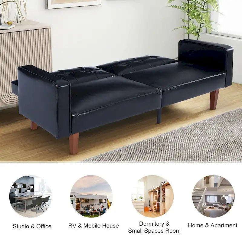 Canapé-lit futon en mousse à mémoire de forme convertible pour salon - 68.11*30.11*28.74