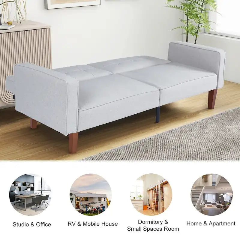 Canapé-lit futon en mousse à mémoire de forme convertible pour salon - 68.11*30.11*28.74